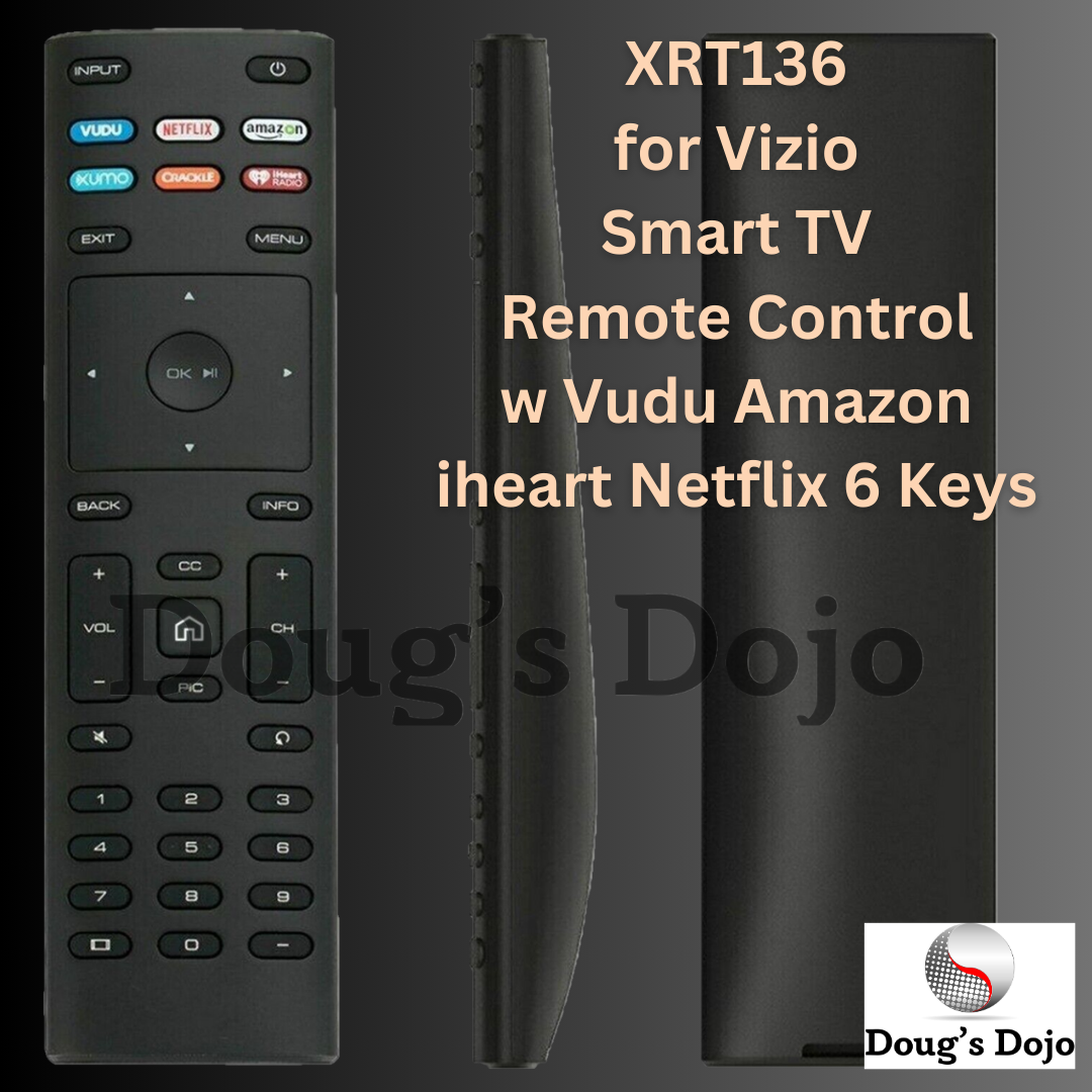 Nuevo XRT136 para Vizio Smart TV Control remoto con Vudu Amazon iHeart Netflix 6 teclas