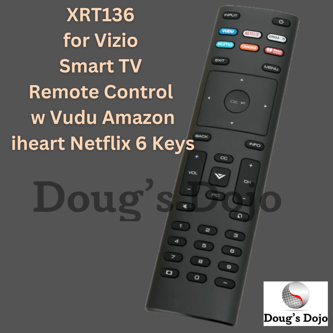 Nuevo XRT136 para Vizio Smart TV Control remoto con Vudu Amazon iHeart Netflix 6 teclas