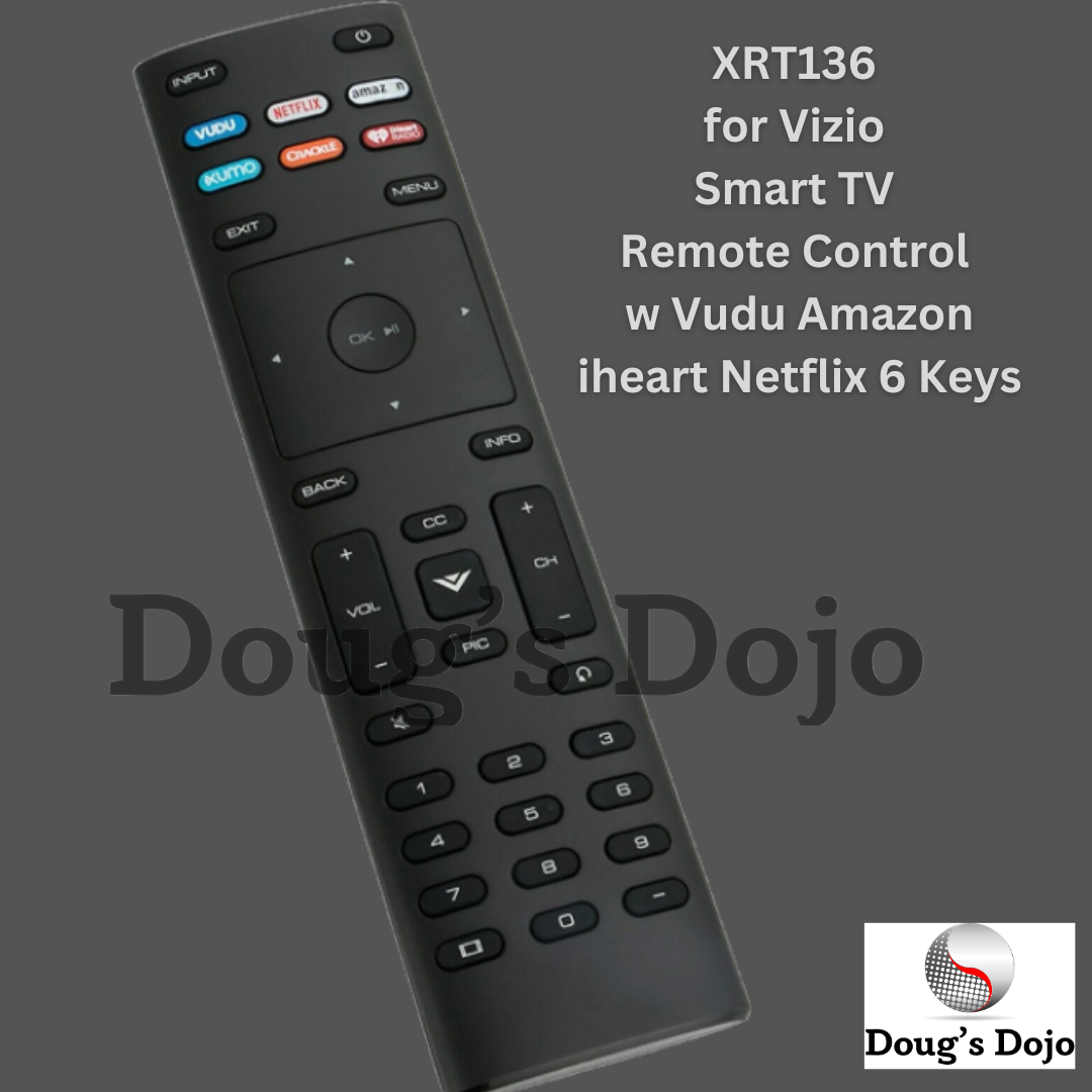 Nuevo XRT136 para Vizio Smart TV Control remoto con Vudu Amazon iHeart Netflix 6 teclas