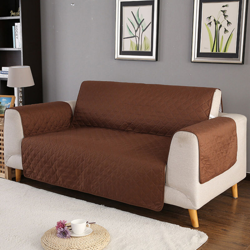 Quilted Sofa Cover Nonslip Couch Slipcover Pet Dog Protector Mat Waterproof Pad