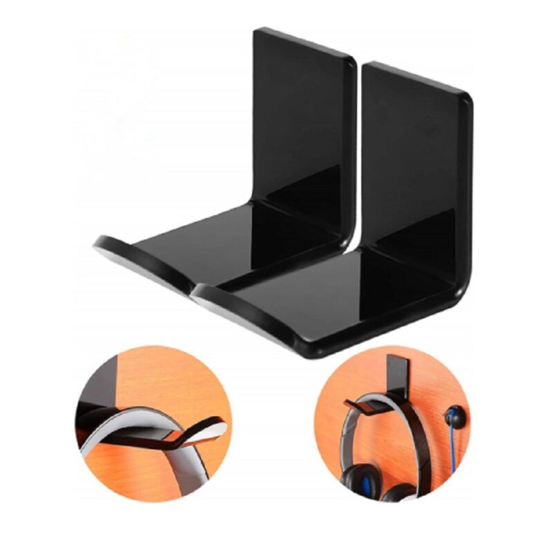 Headphone Hanger Display Stand Holder Acrylic Hook Under Desk Headset Wall Mount