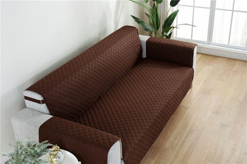 Quilted Sofa Cover Nonslip Couch Slipcover Pet Dog Protector Mat Waterproof Pad