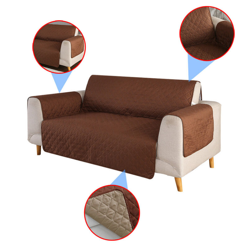 Quilted Sofa Cover Nonslip Couch Slipcover Pet Dog Protector Mat Waterproof Pad