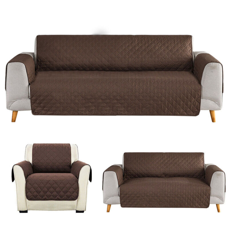 Quilted Sofa Cover Nonslip Couch Slipcover Pet Dog Protector Mat Waterproof Pad