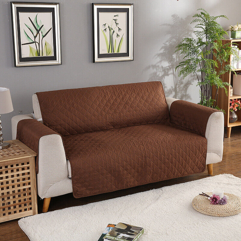 Quilted Sofa Cover Nonslip Couch Slipcover Pet Dog Protector Mat Waterproof Pad