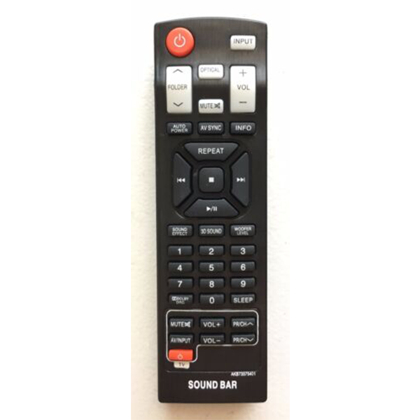 NEW Remote AKB73575401 For LG Sound Bar NB5540A NB5541 NB2430A NB4540