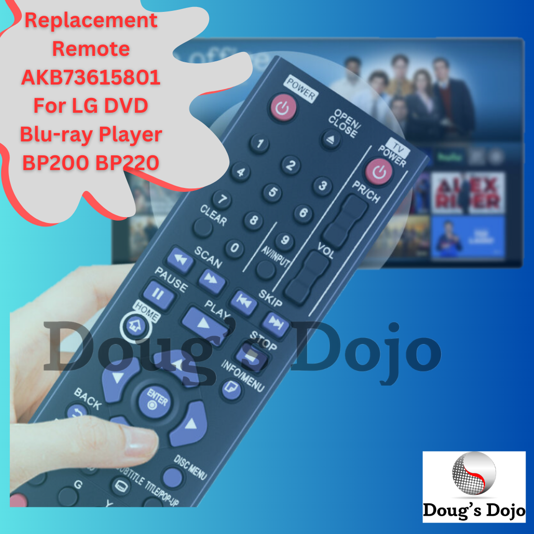 NEW LG Replacement Remote AKB73615801 For LG DVD Blu-ray Player BP200 BP220