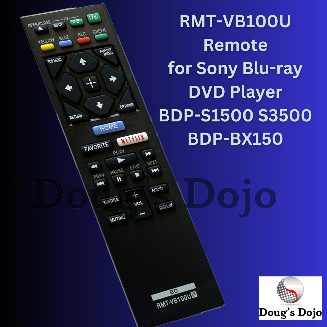 New RMT-VB100U Remote for Sony Blu-ray DVD Player BDP-S1500 S3500 BDP-BX150