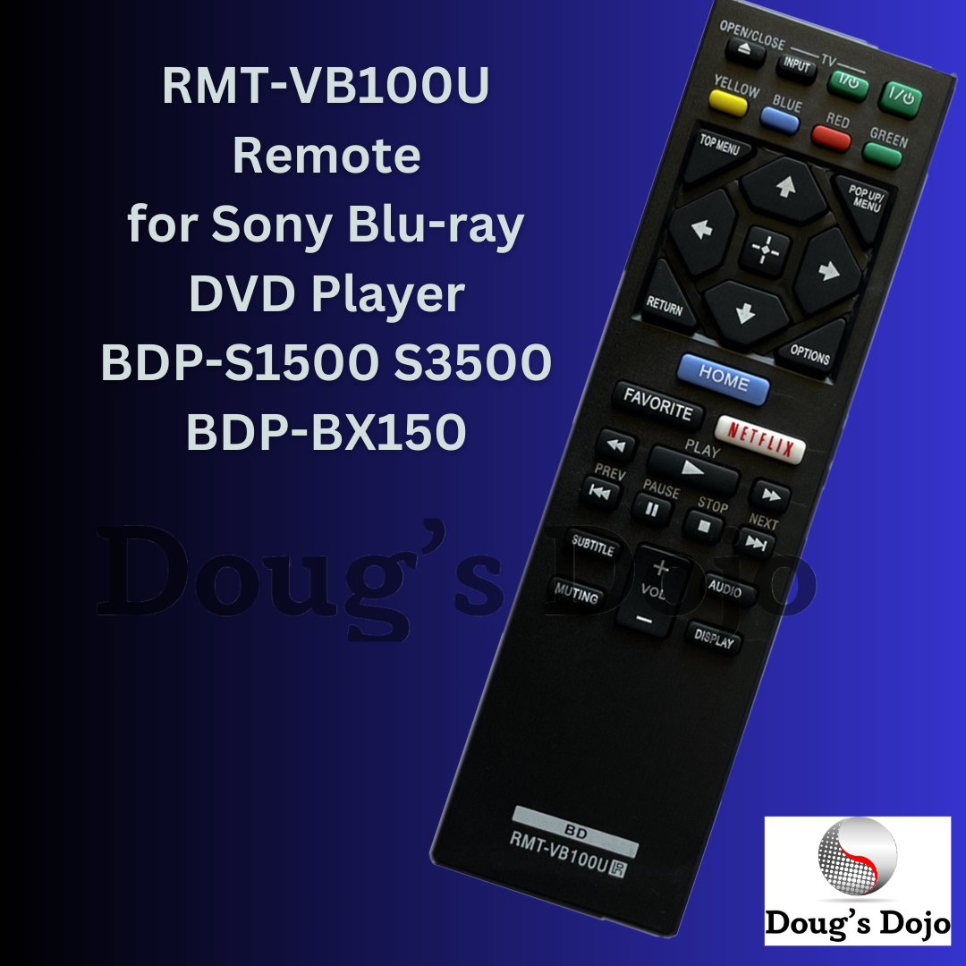 New RMT-VB100U Remote for Sony Blu-ray DVD Player BDP-S1500 S3500 BDP-BX150