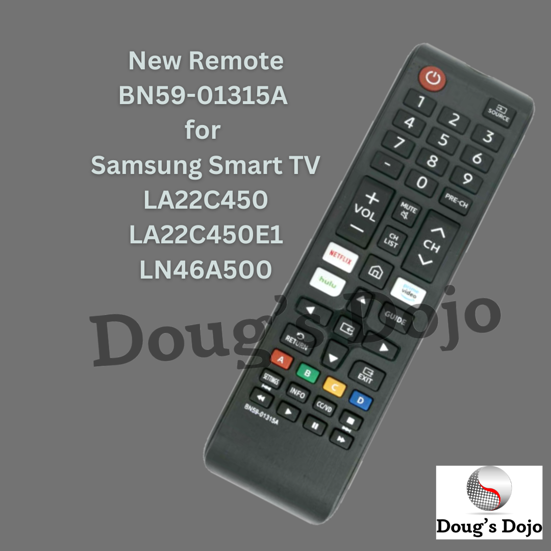 New Remote BN59-01315A for Samsung Smart TV LA22C450 LA22C450E1 LN46A500