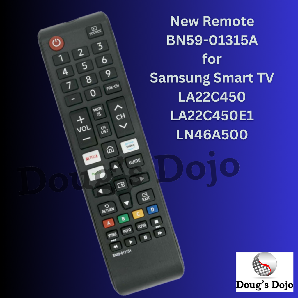 Nuevo mando a distancia BN59-01315A para Samsung Smart TV LA22C450 LA22C450E1 LN46A500