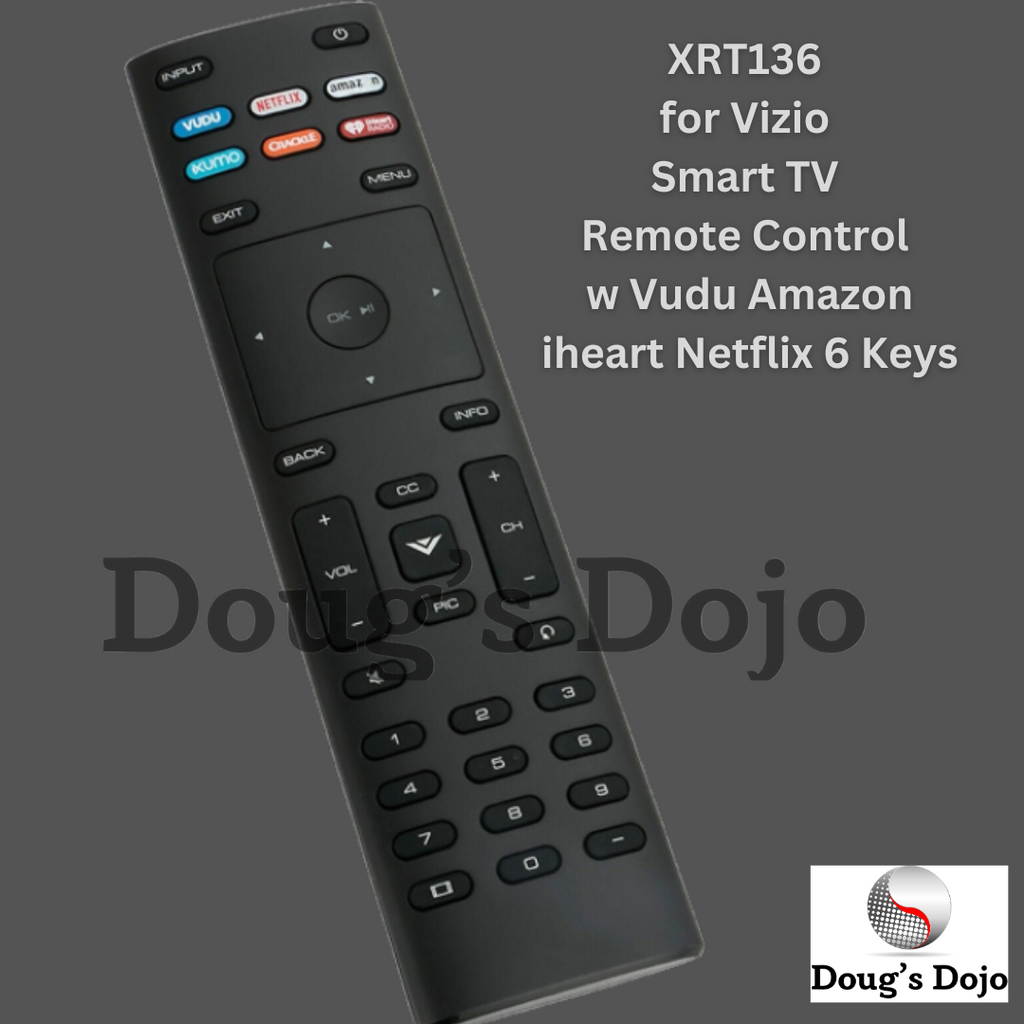 New XRT136 for Vizio Smart TV Remote Control with Vudu Amazon iHeart Netflix 6 Keys