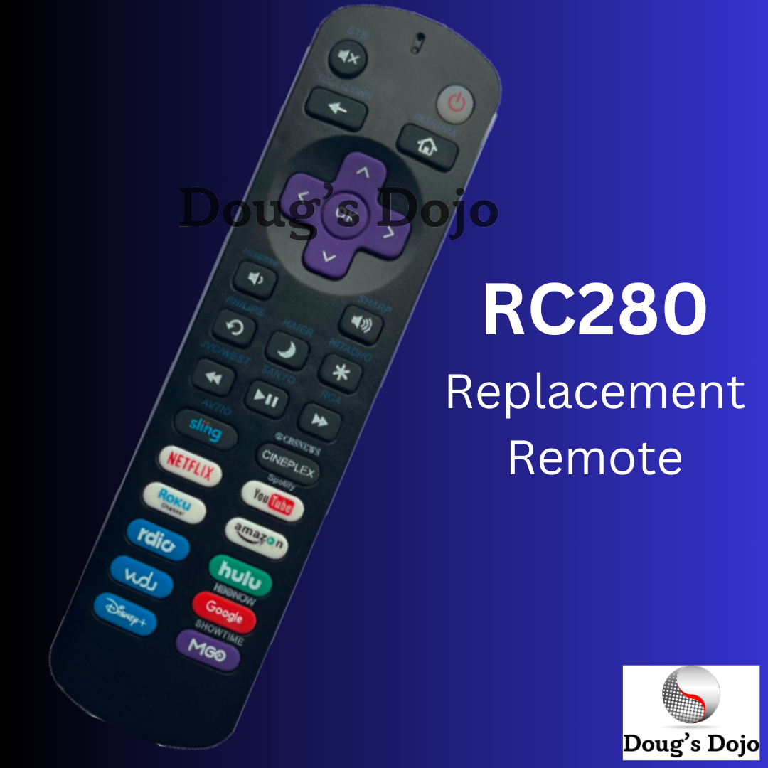 RC280 Replacement Universal Remote Control for Roku TCL / LG / ONN / Insignia / HiSense / Sharp / Philips / Haier / Hitacho / JVC / West / Sanyo / RCA / AVTIO