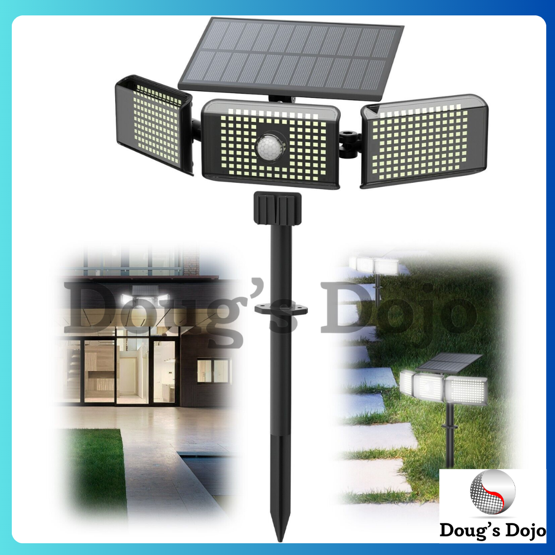 5000LM 388LED Solar Flood Light Outdoor Garden Wall Security Motion Sensor Lamp