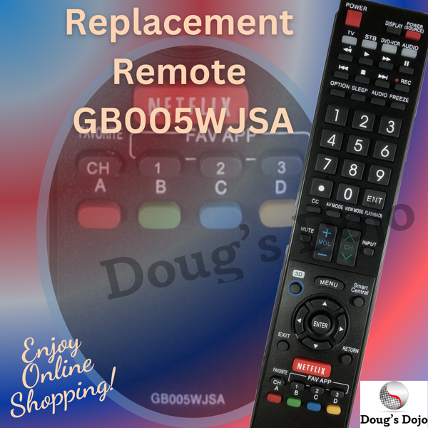 New Sharp Replacement TV Remote GB005WJSA for Sharp AQUOS TV Remote Control