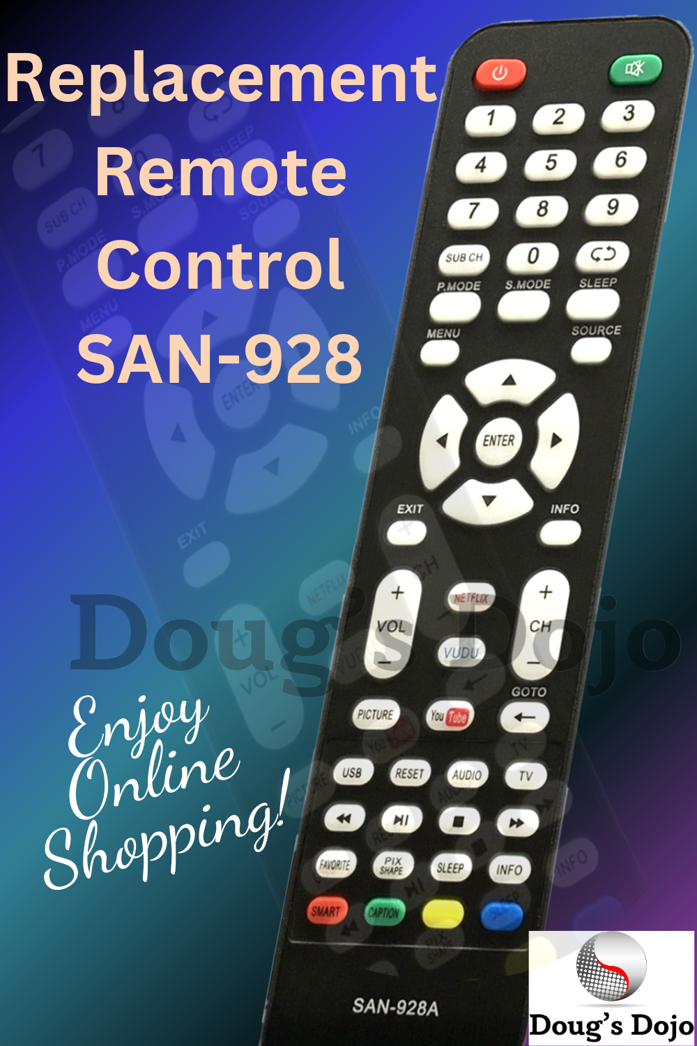 New Remote SAN-928 for SANYO LED LCD TV DP37840 DP42840 DP46840 DP50740