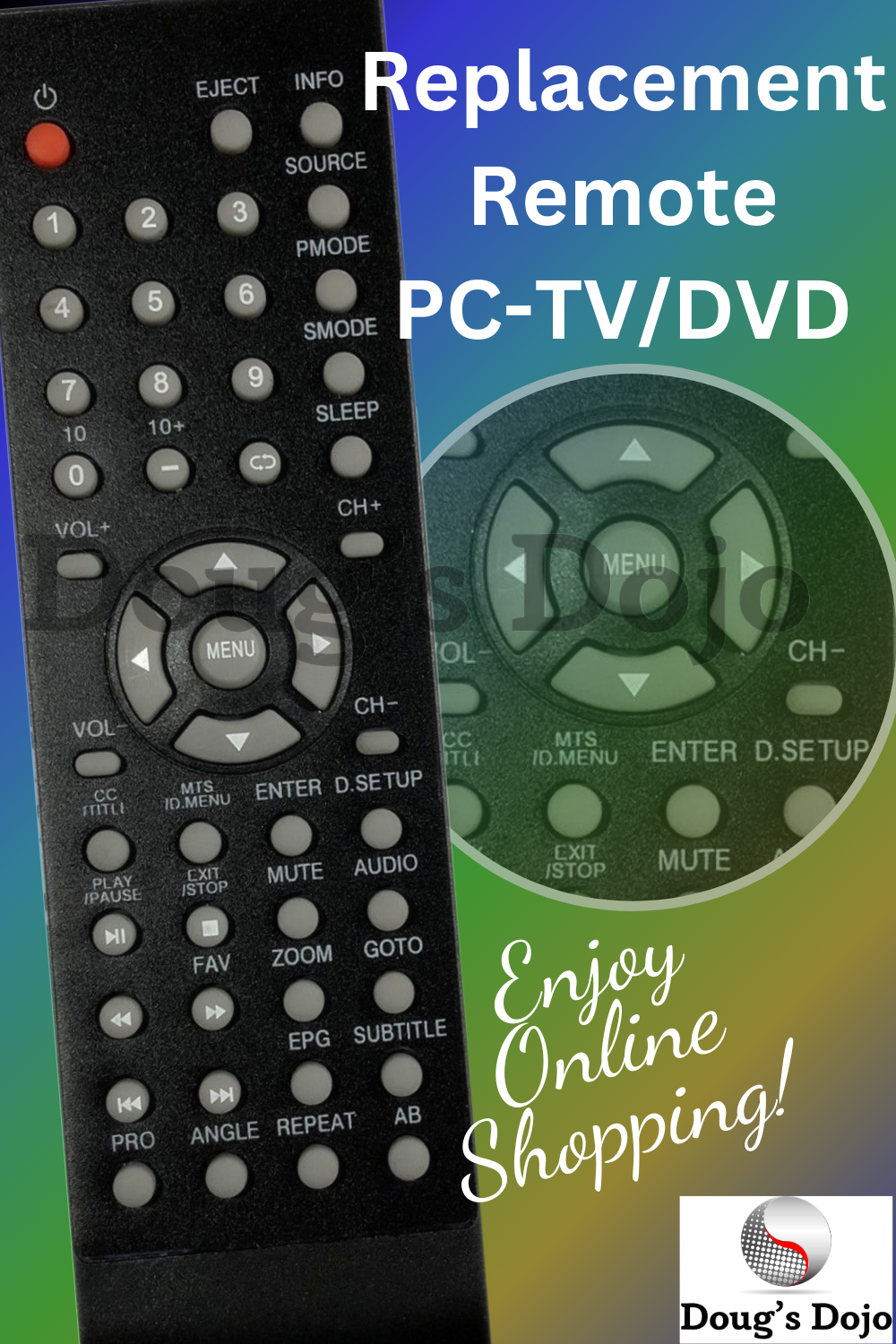 New Curtis Proscan Replacement Remote For TV/DVD Combo PLDV321300 PLCDV3213A