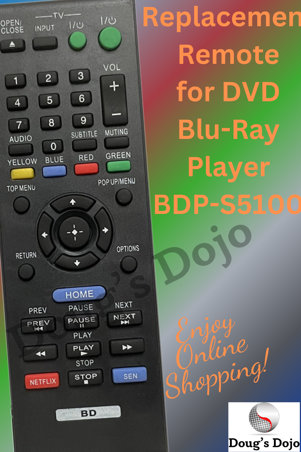 NEW Remote RMT-B115A For RMT-B119A Sony DVD Blu-Ray Player BDP-S5100