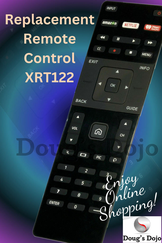 XRT122 for Smart TV Vizio Replacement Remote Control w Amazon Netflix IHeart Radio APP Key