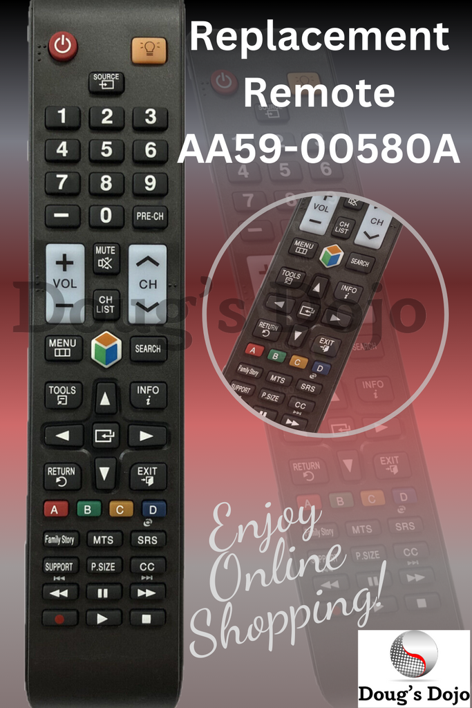 NEW REMOTE CONTROL AA59-00580A For SAMSUNG LED SMART TV PN50A450P1DXZA