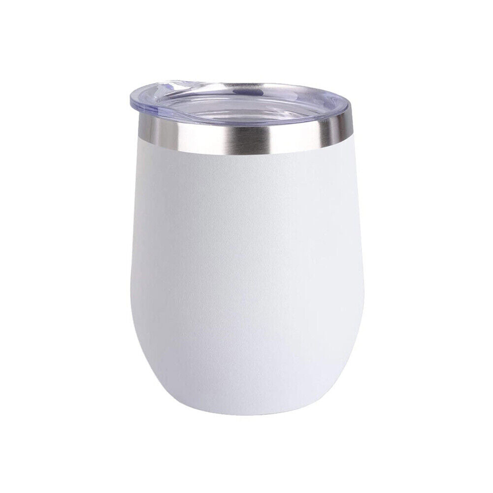 12oz Wine Tumbler Sip Lid Double Wall Stainless Steel Insulated wine glass