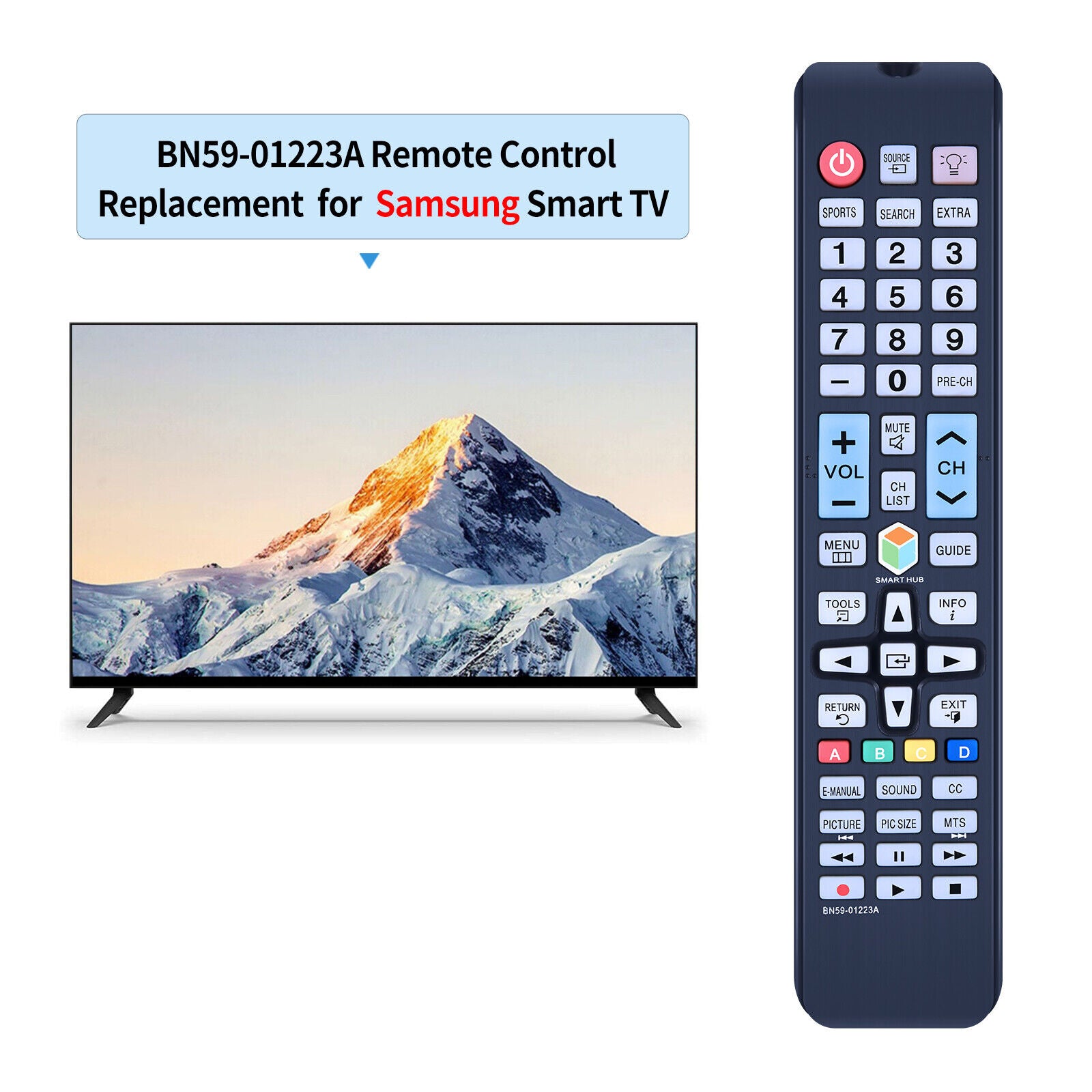 NEW REMOTE BN59-01223A For Samsung TV UN32EH5300 UN40EH5300F UN46EH5300F
