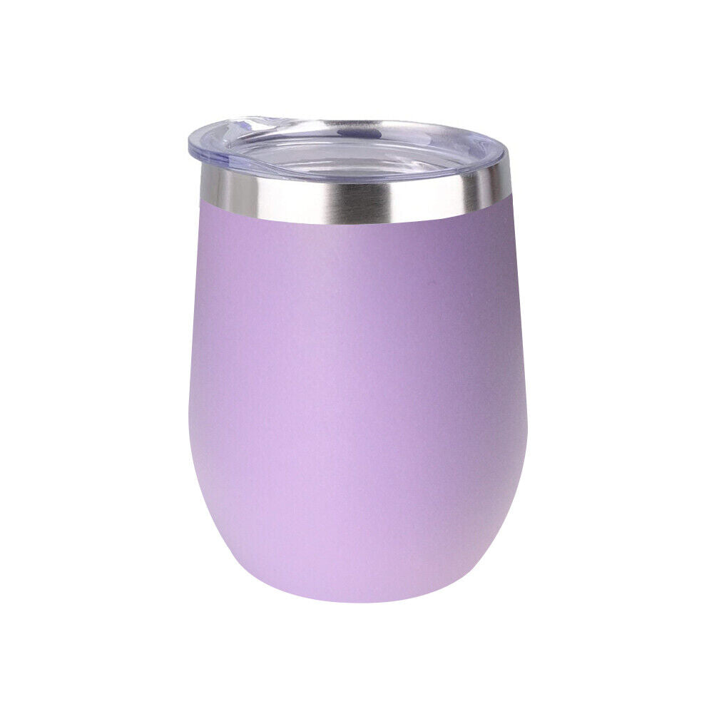 12oz Wine Tumbler Sip Lid Double Wall Stainless Steel Insulated wine glass