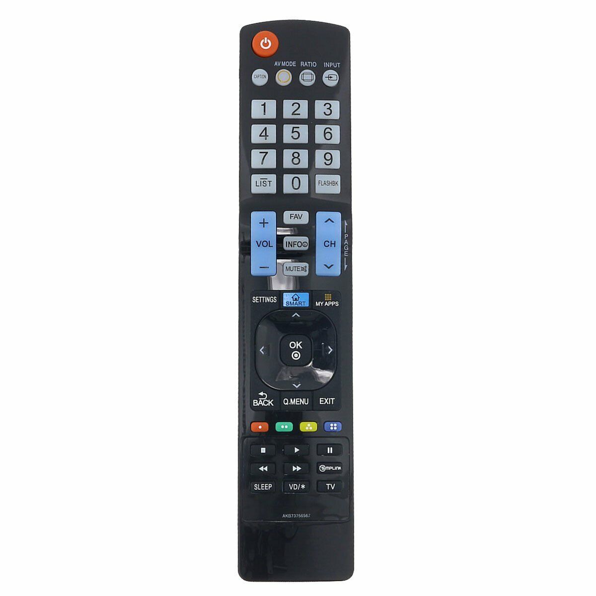 New LG Replacement TV Remote Control AKB73756567 for LG LED HDTV Smart TV