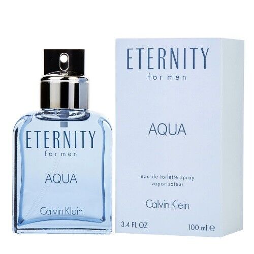 WM Eternity Aqua by Calvin Klein 3.3 / 3.4 oz EDT Cologne for Men New In Box