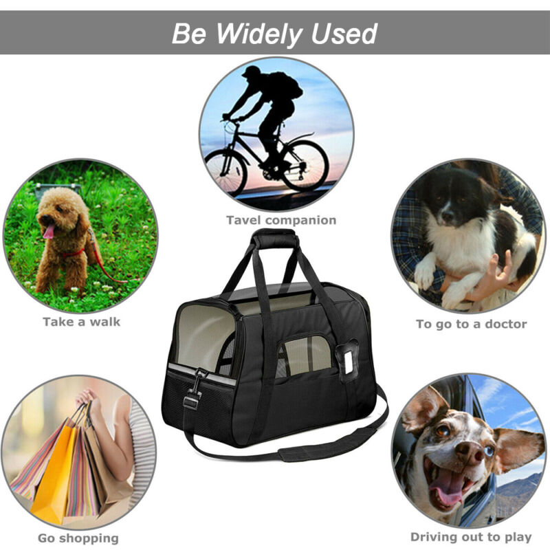 Pet Dog Cat Carrier Bag Soft Sided Comfort Travel Tote Case Airline Approved