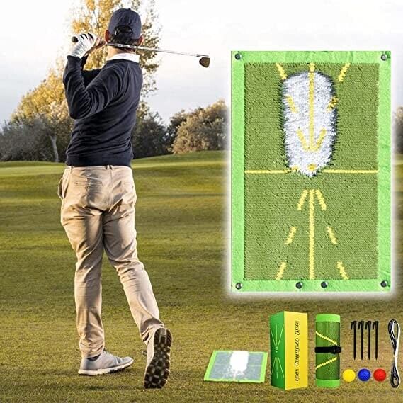 8PC/Set Golf Training Mat for Swing Detection Batting Practice Training Aid Game