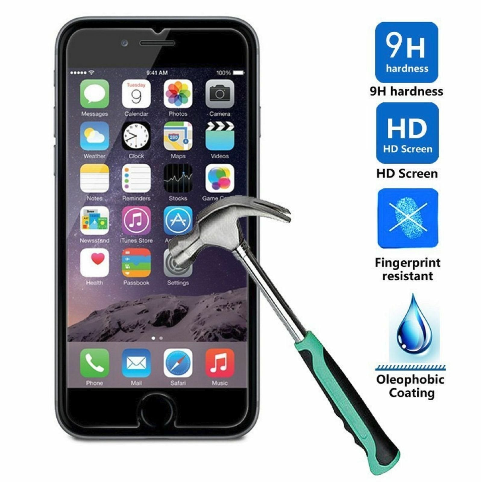 Premium Real Screen Protector Tempered Glass For iPhone 6 6s 7 8 Plus SE