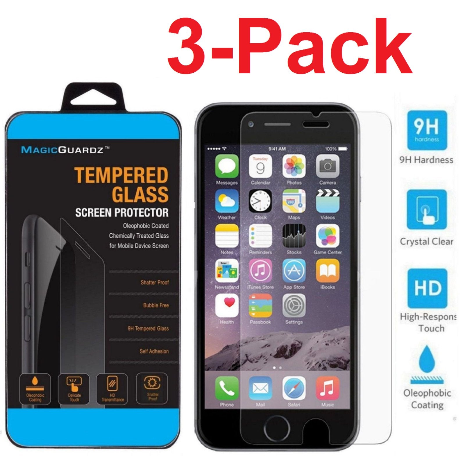 Premium Real Screen Protector Tempered Glass For iPhone 6 6s 7 8 Plus SE