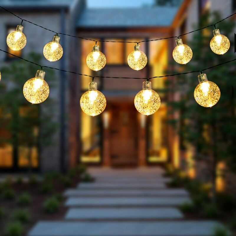 Solar Powered 30 LED String Light Garden Path Yard Decor Lamp Outdoor Waterproof