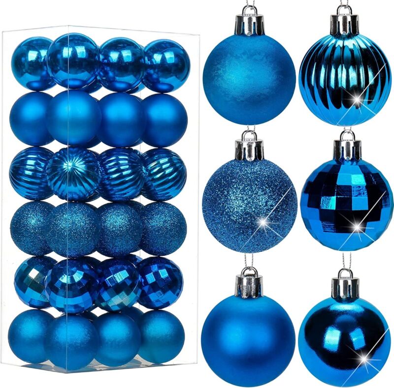 60Pcs Shatterproof Christmas Balls Xmas Tree Decor Ornaments Hanging Balls USA