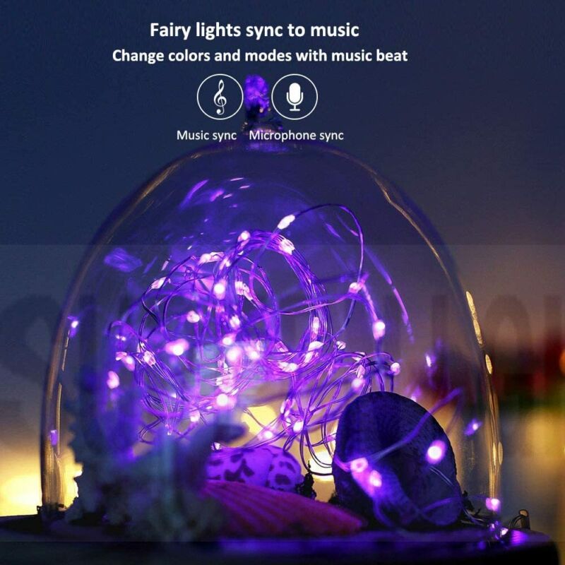 Christmas Tree Decoration Lights LED String Lamp Bluetooth App Remote Control US