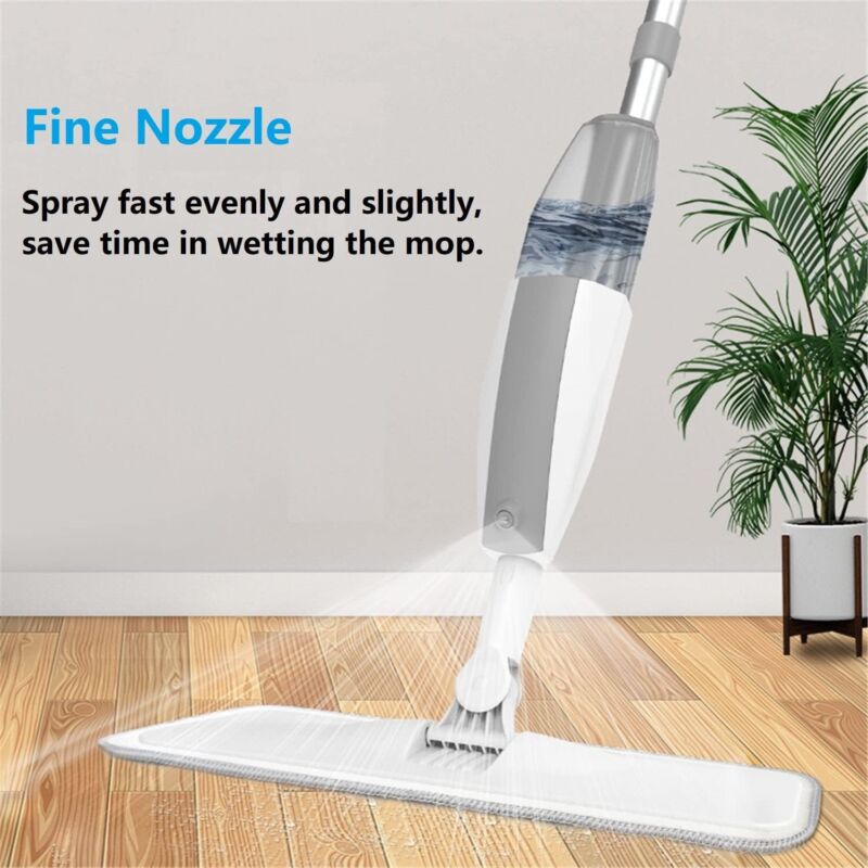 Spray Mops For Floor Cleaning Ergonomic Wet Dry Refillable Tank Microfiber Pads