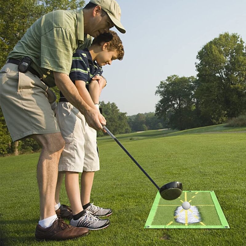 8PC/Set Golf Training Mat for Swing Detection Batting Practice Training Aid Game
