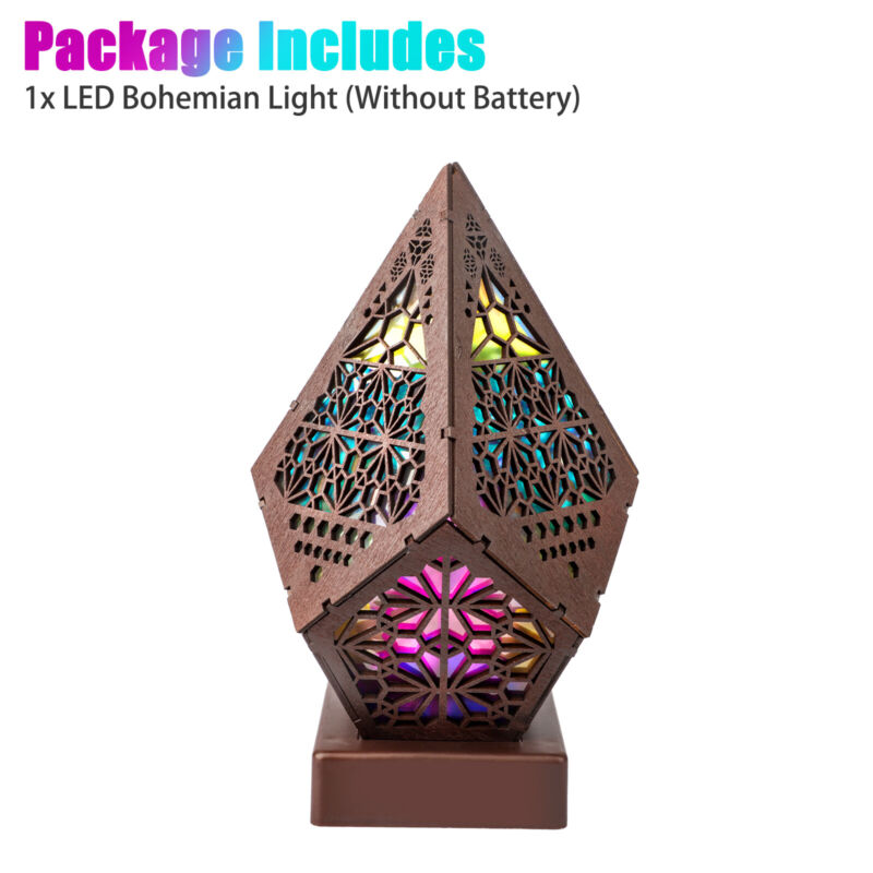 3D Colorful Bohemian LED Night Light Star Starry Sky Floor Projection Party Lamp