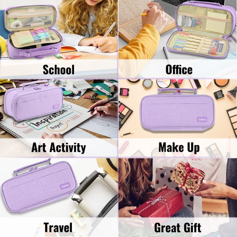 Pencil Case, Pen Pouch Large Capacity, Stationery Box Makeup Bag School Student