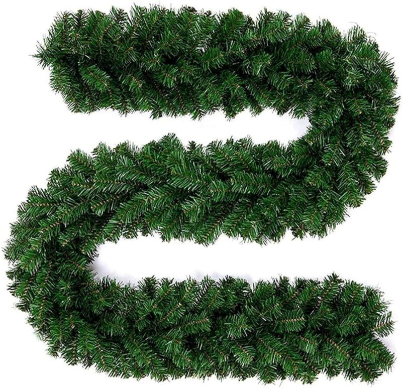 9FT Christmas Garland For Stairs Fireplace Wreath Xmas Decor US