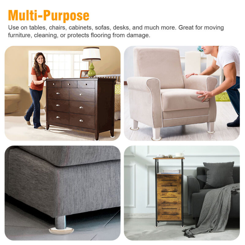 32 Large Magic Moving Sliders Furniture Pad Protector Floor Carpet Anti Slip Mat