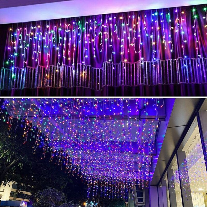 13~130ft Curtain Icicle Lights Wedding Party LED Fairy Christmas Indoor Outdoor