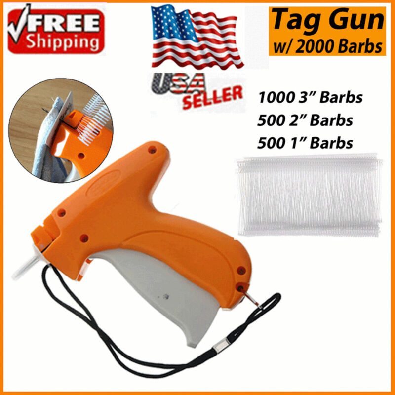 Garment CLOTHING PRICE LABEL TAGGING TAG TAGGER GUN WITH 2000 BARBS 1 Needle - Doug's Dojo