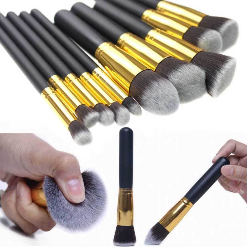 10pcs Makeup Brushes Cosmetic Eyebrow Blush Foundation Powder Kit Set PRO Beauty - Doug's Dojo