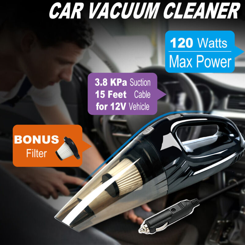 Vacuum Cleaner High Power, Upgraded 120W Wet & Dry Handheld Car Vacuum Cleaner - Doug's Dojo