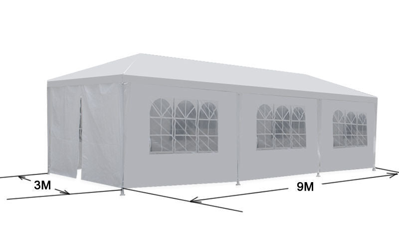 10'x30' White Outdoor Gazebo Canopy Wedding Party Tent 8 Removable Walls 8