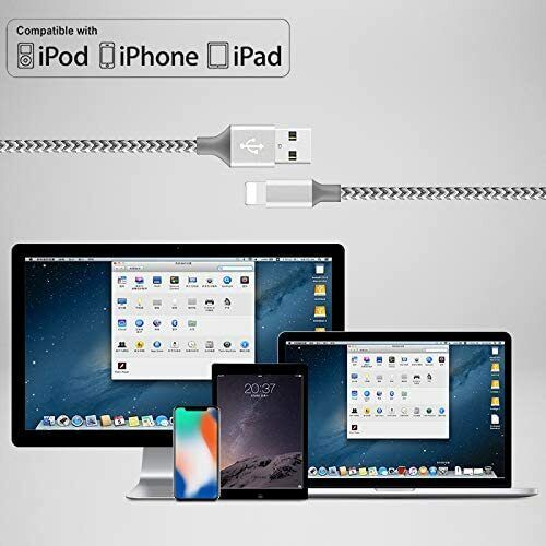 5 Pack Charging Cable Heavy Duty For iPhone 8 7 6 Plus Charger Charging Cord - Doug's Dojo