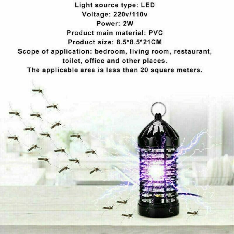 Electric UV Mosquito Killer Lamp Outdoor/Indoor Fly Bug Insect Zapper Trap