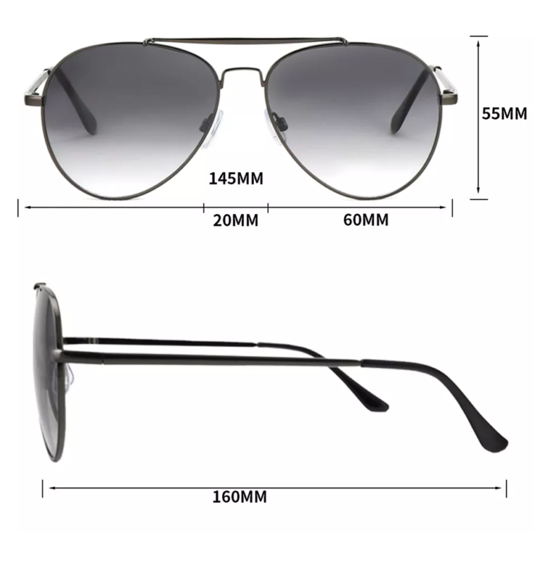 Polarized Aviator Sunglasses For Women Men Vintage Sports Driving Metal Gradient
